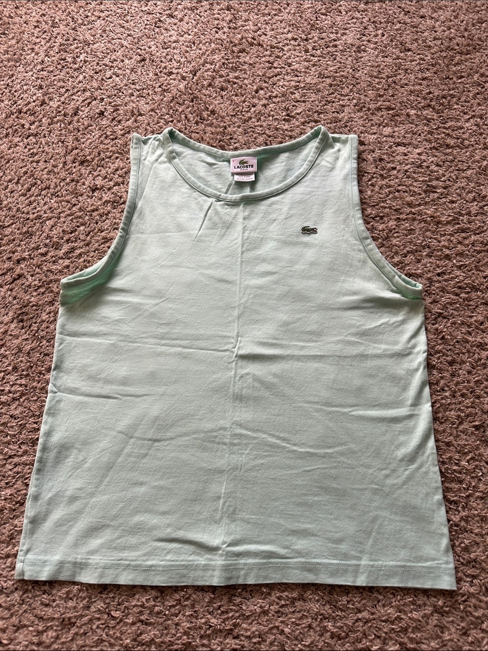 Lacoste Mint Green Men's Slim Sleeveless Tank Top